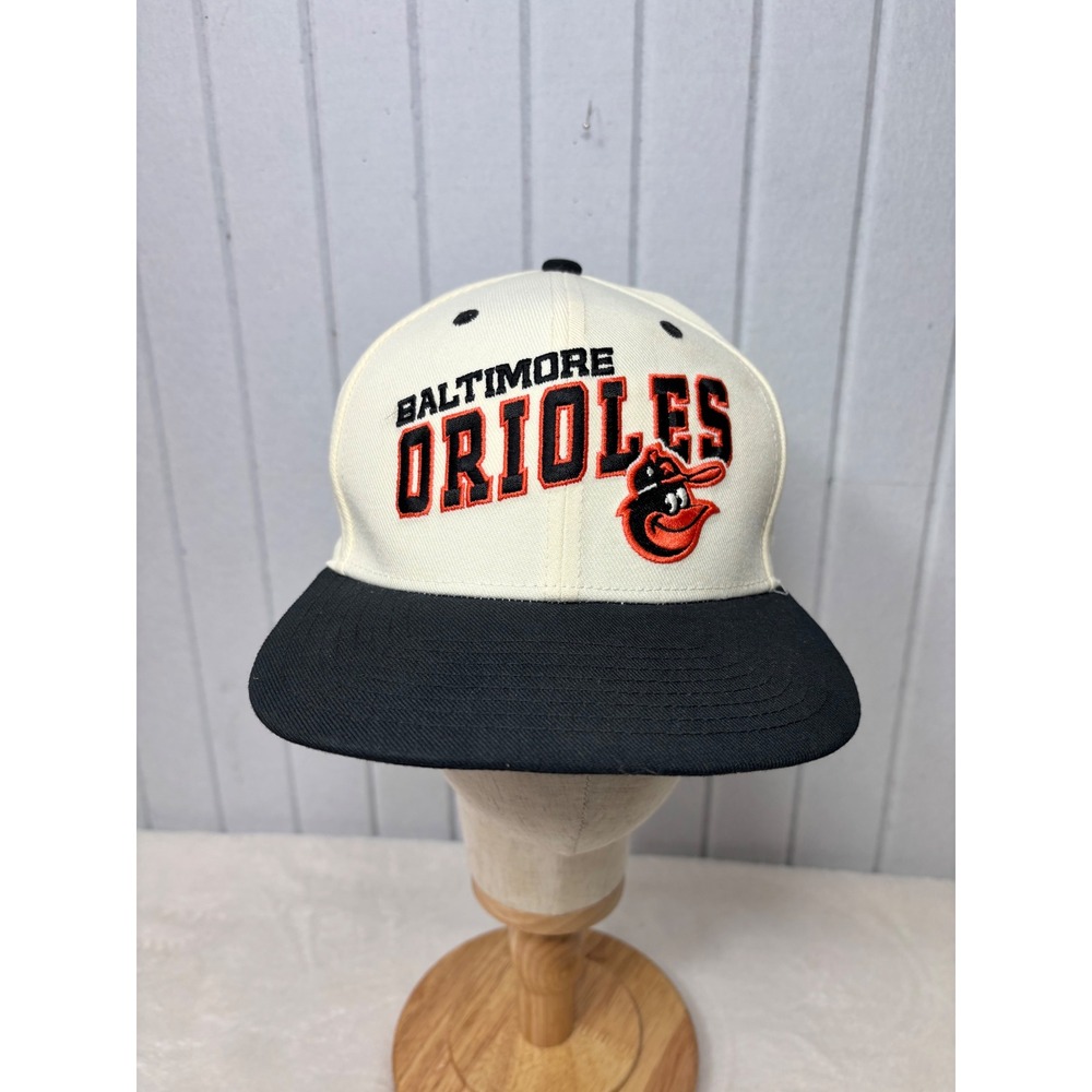 Nike Baltimore Orioles Snapback Hat Mens Cream Black Vintage Style MLB Cap